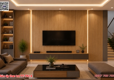 Tấm Ốp Than Tre Kết Hợp Lam Sóng Nhựa PVC