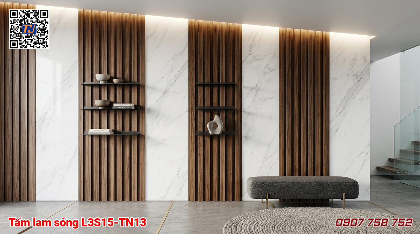 PHỐI TẤM LAM SÓNG NHỰA 3S15 CHO TƯỜNG – KHÔNG GIAN ĐẸP, HIỆN ĐẠI VÀ CÓ CHIỀU SÂU!