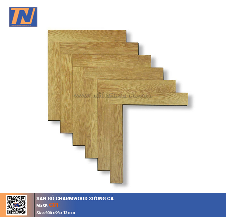  Sàn gỗ xương cá Charmwood C01