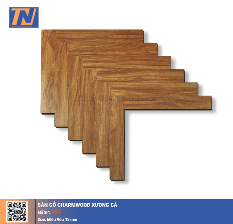  Sàn gỗ xương cá Charmwood C03