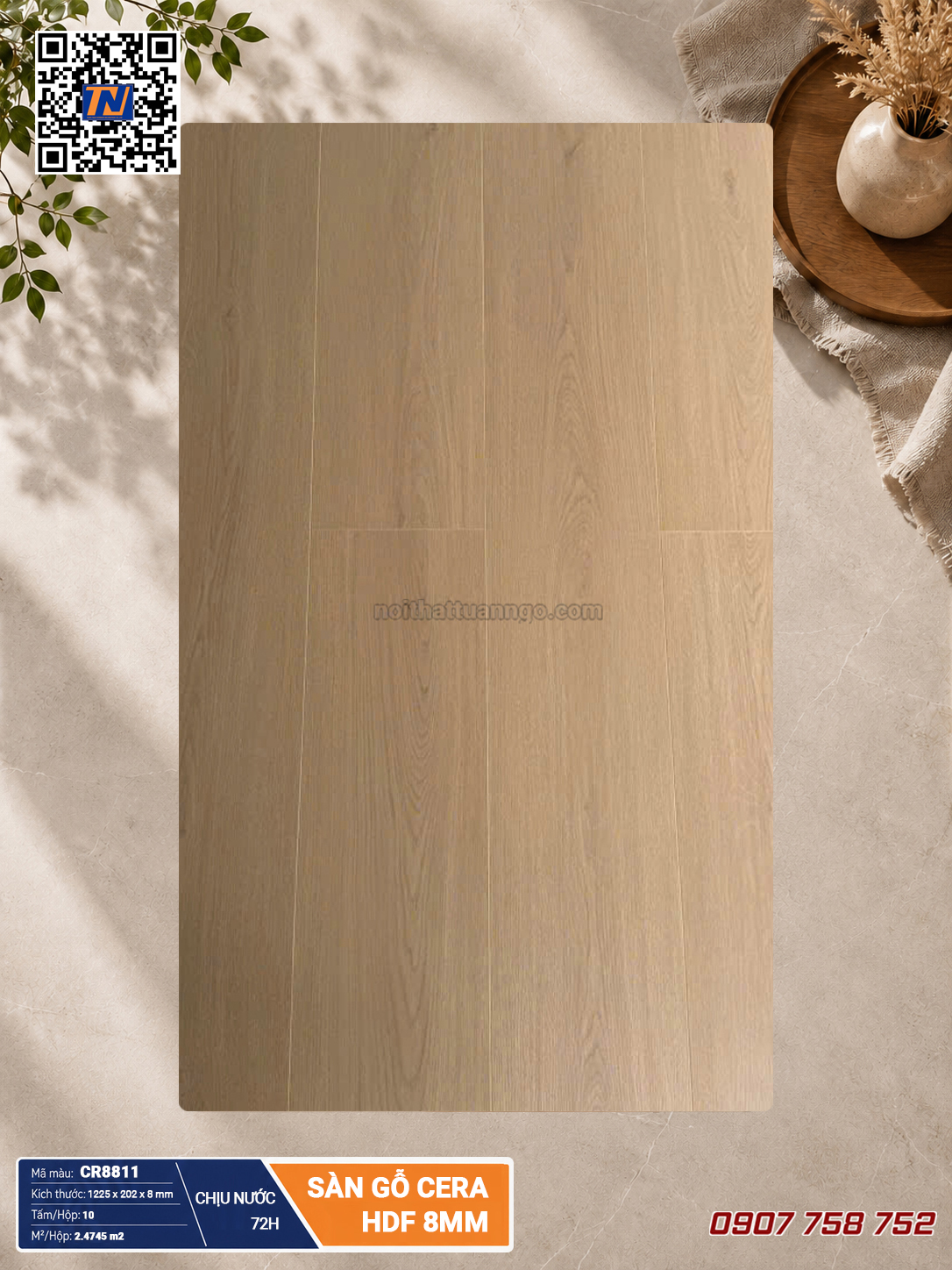 Sàn gỗ Cera HDF CR8811