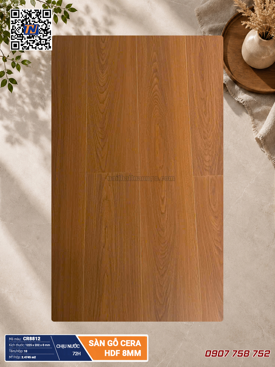 Sàn gỗ Cera HDF CR8812