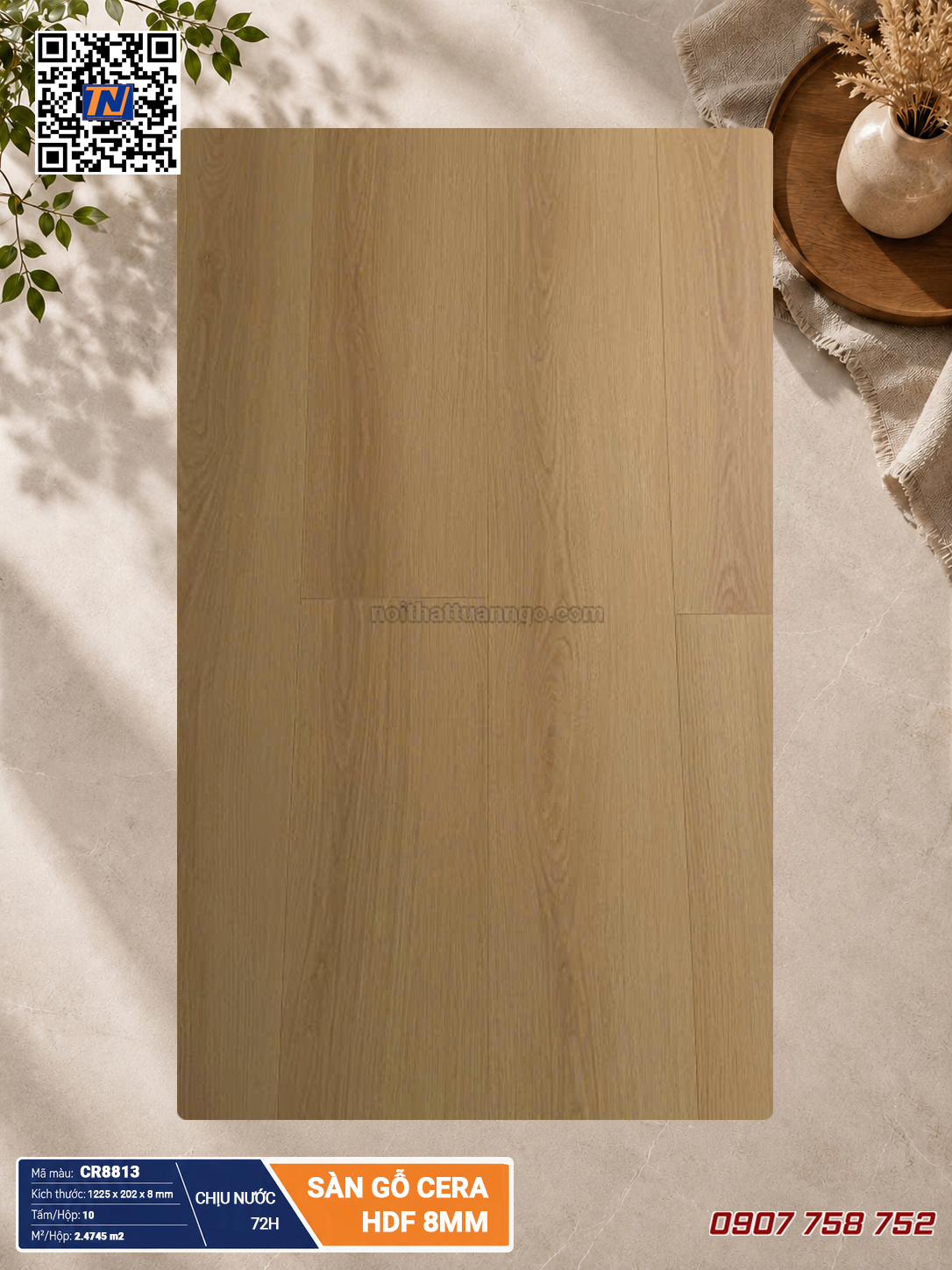 Sàn gỗ Cera HDF CR8813