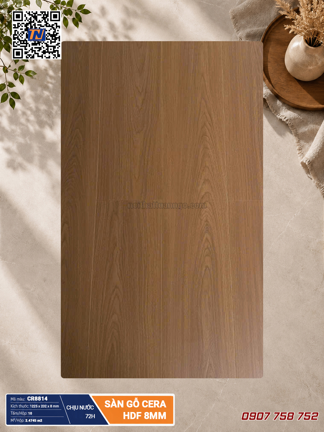 Sàn gỗ Cera HDF CR8814
