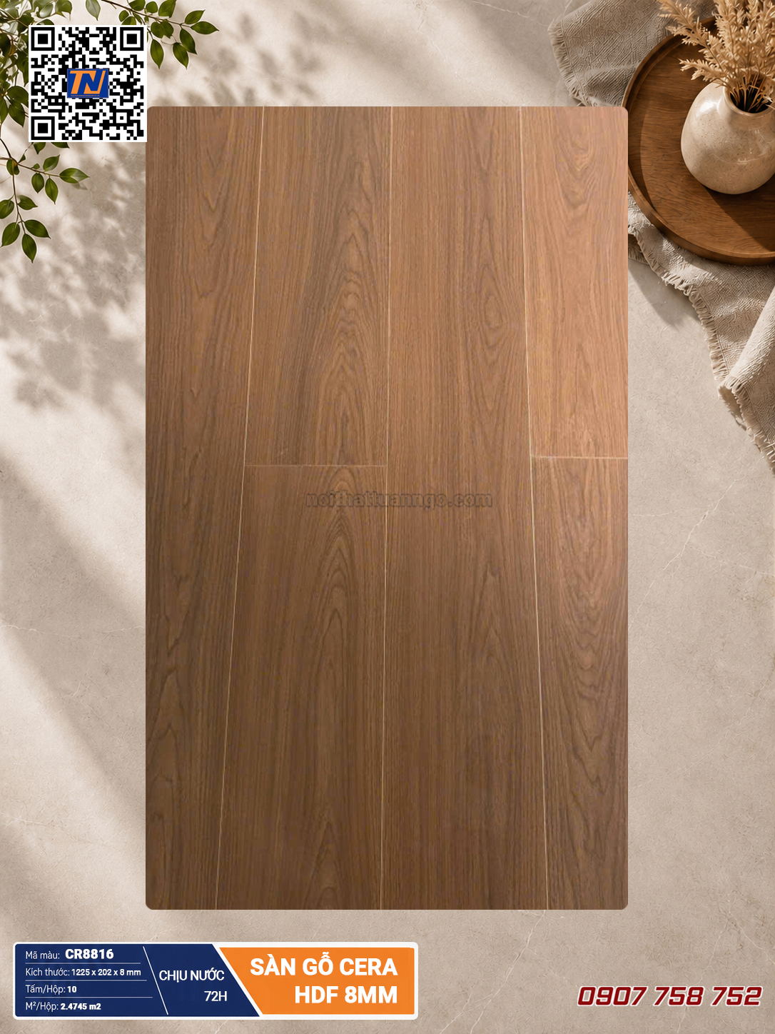 Sàn gỗ Cera HDF CR8816