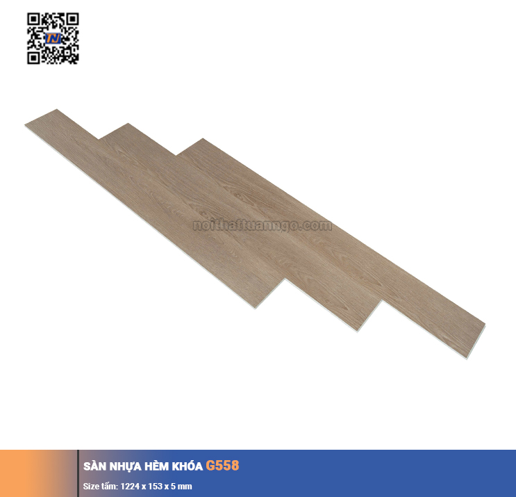 Sàn nhựa hèm khóa G558