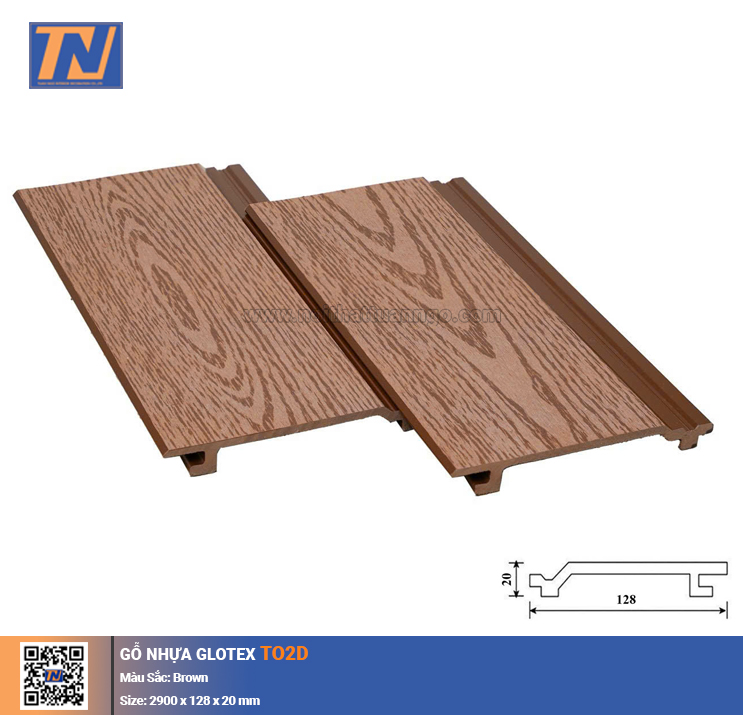 Gỗ nhựa Glotex TO2D_Brown