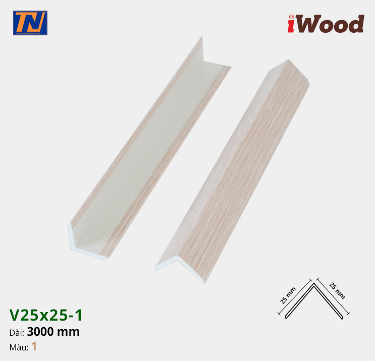 Nẹp iWood V25x25-1