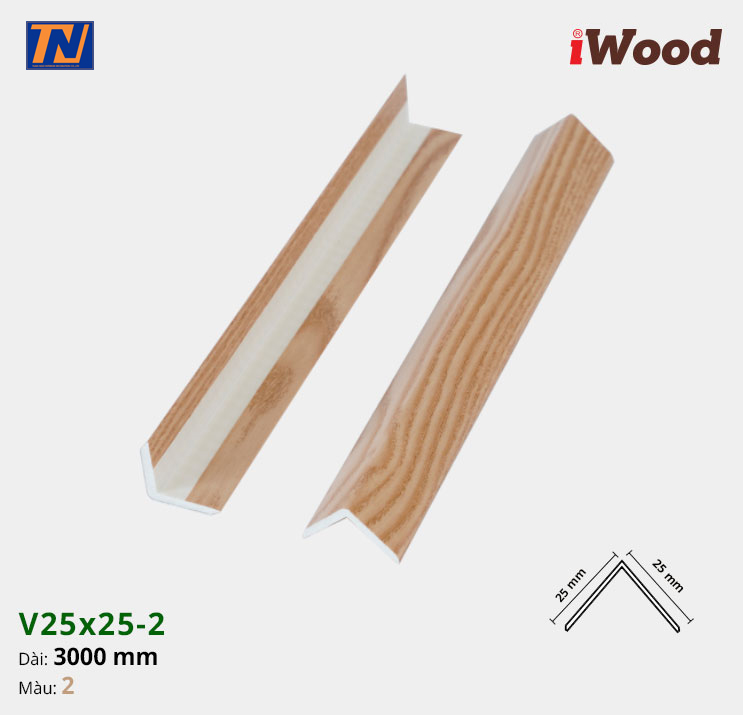 Nẹp iWood V25x25-2