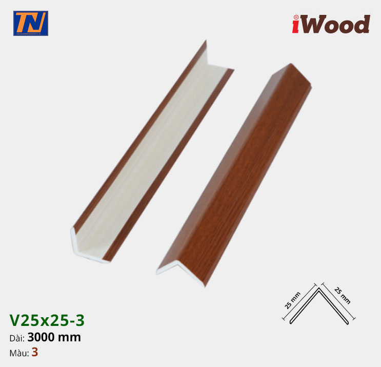 Nẹp iWood V25x25-3
