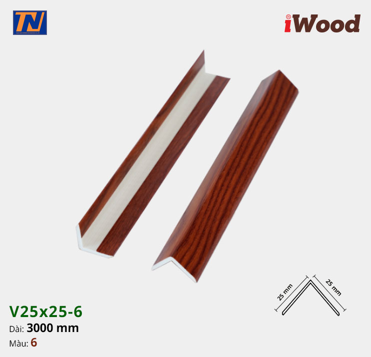 Nẹp iWood V25x25-6