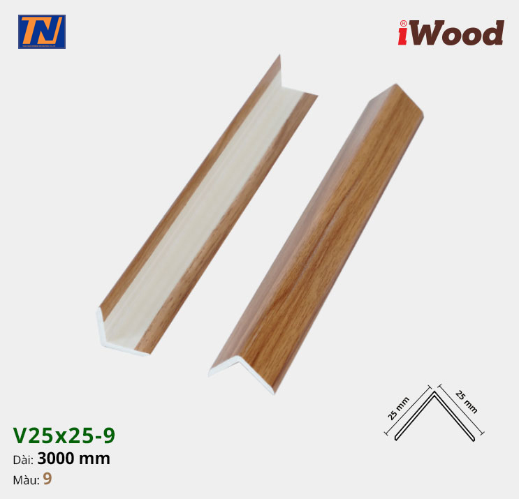 Nẹp iWood V25x25-9