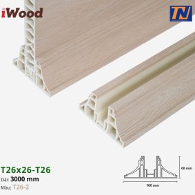 Nẹp chân iWood T26x26-T26-2