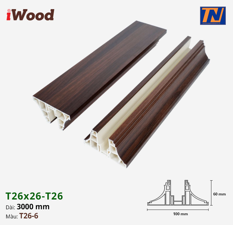 Nẹp chân iWood T26x26-T26-6