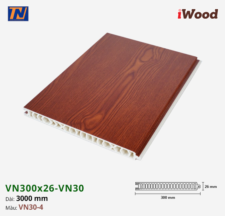 Tấm vách ngăn iWood VN300x26-VN30-4