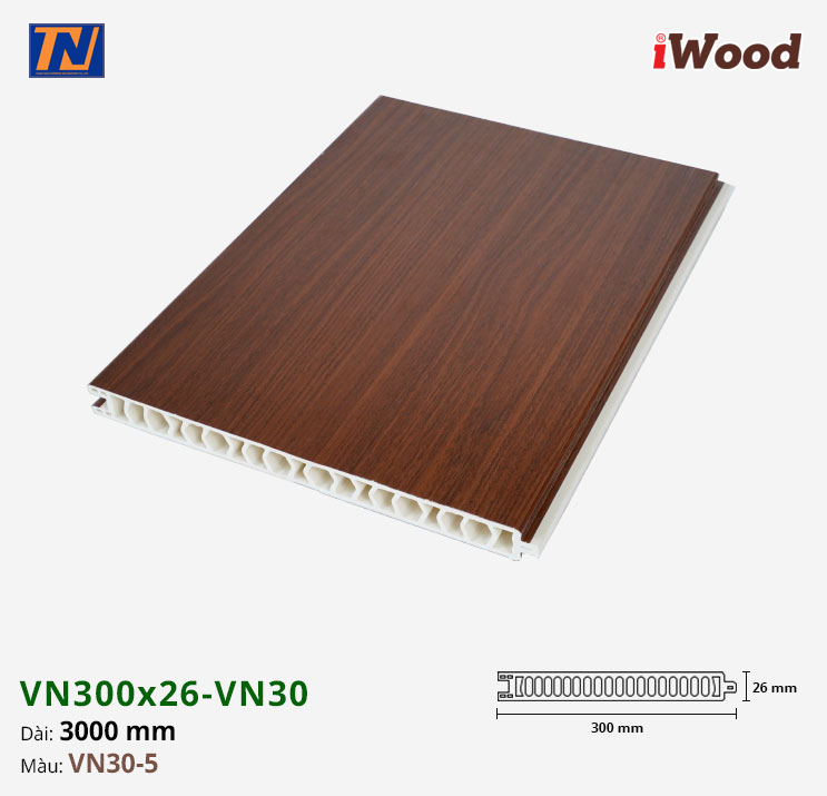 Tấm vách ngăn iWood VN300x26-VN30-5