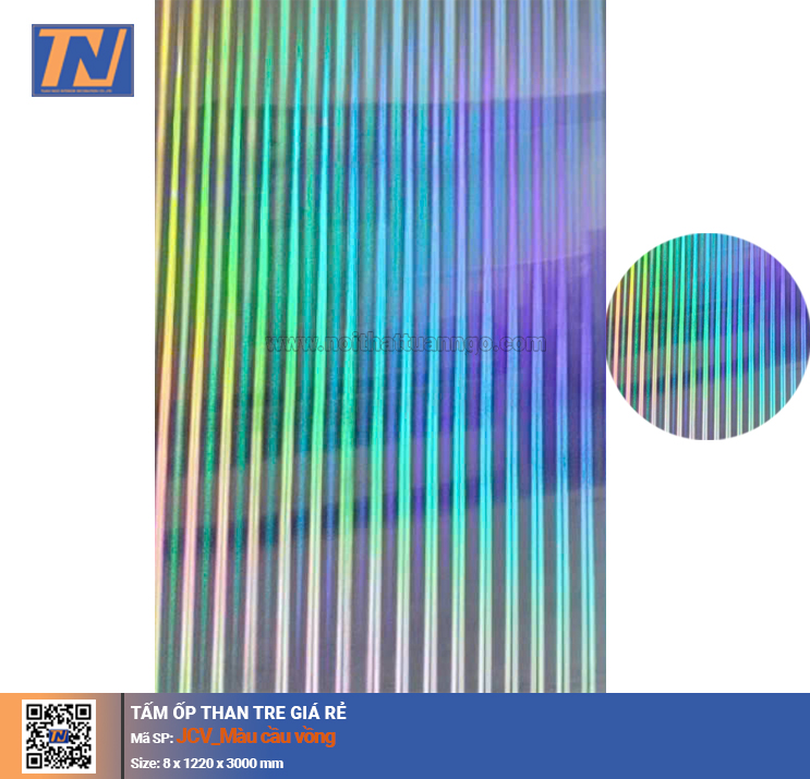 Tấm Than Tre Tráng Gương JCV_Màu cầu vồng