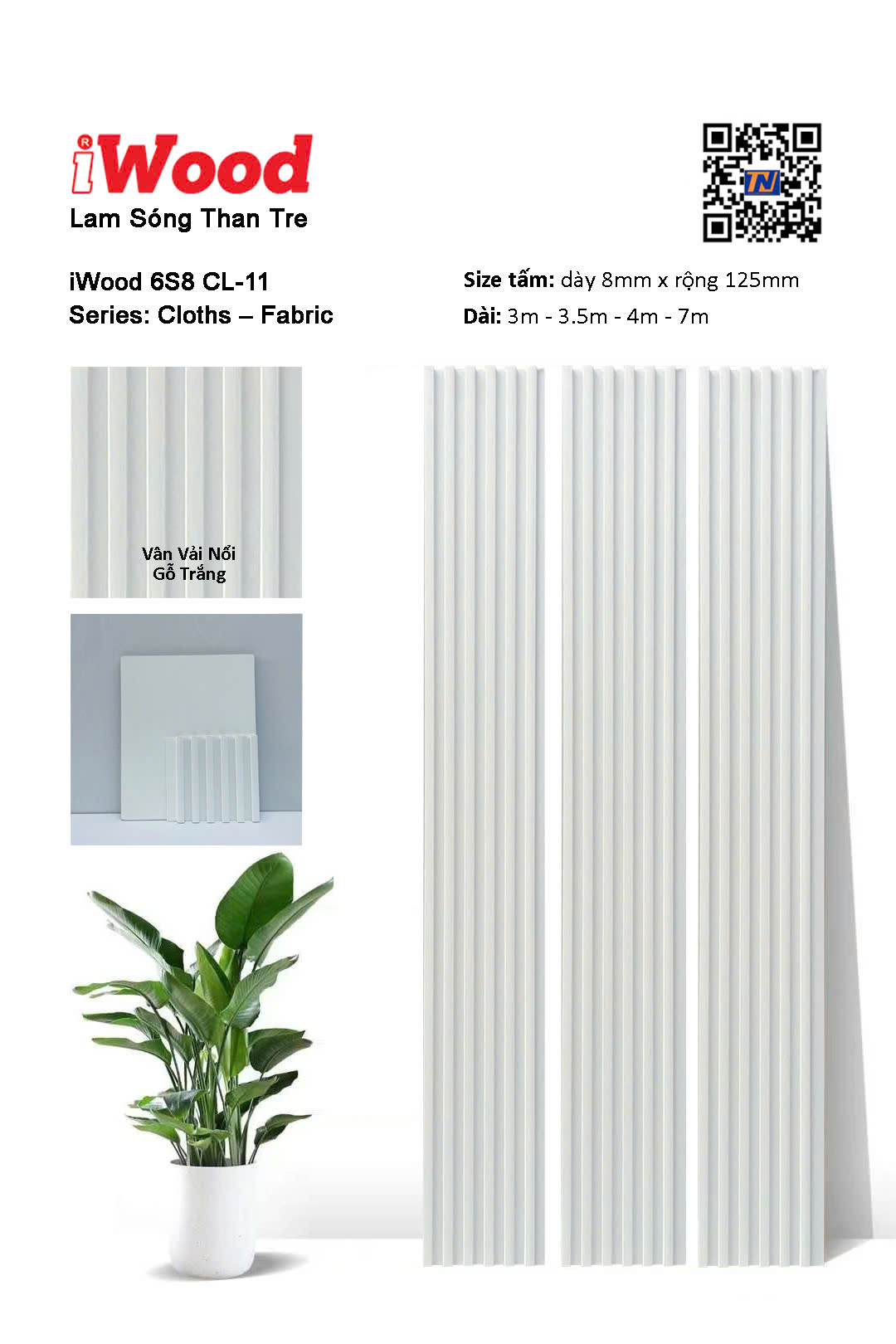 Tấm lam sóng flim than tre iWood 6S8 CL-11