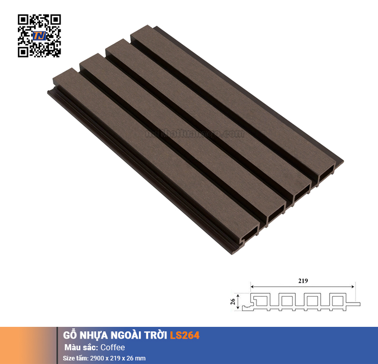 Gỗ nhựa Glotex LS264_Coffee