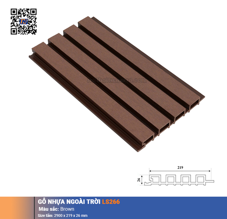Gỗ nhựa Glotex LS264_Brown