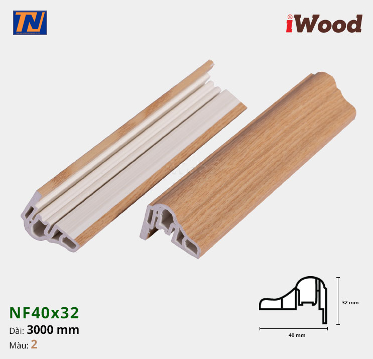 Nẹp cửa iWood NF40x32-2