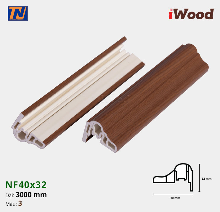Nẹp cửa iWood NF40x32-3