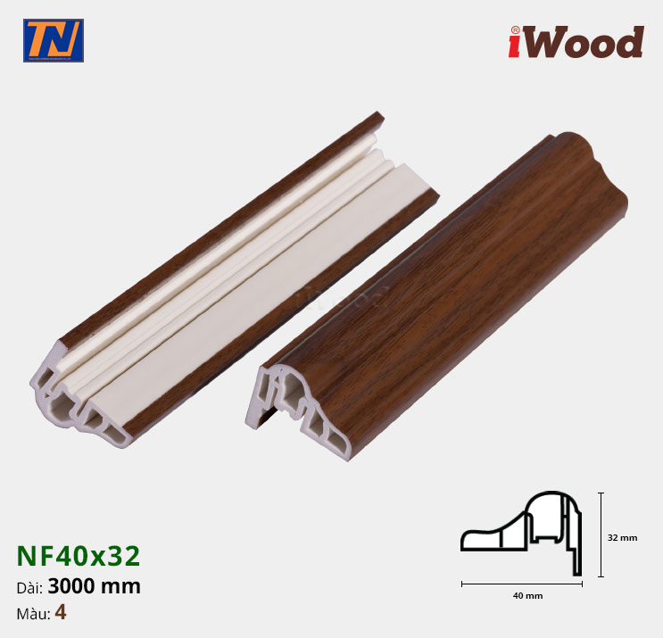 Nẹp cửa iWood NF40x32-4