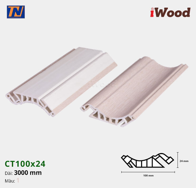 Nẹp cổ trần iWood CT100x24-1