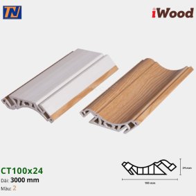 Nẹp cổ trần iWood CT100x24-2