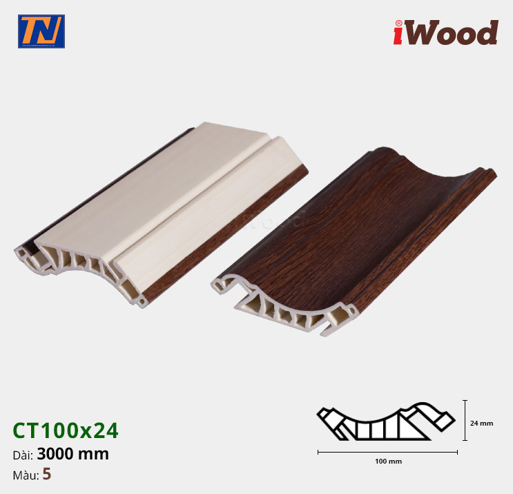 Nẹp cổ trần iWood CT100x24-5