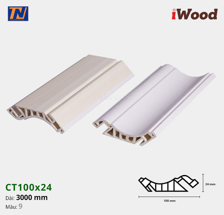 Nẹp cổ trần iWood CT100x24-9