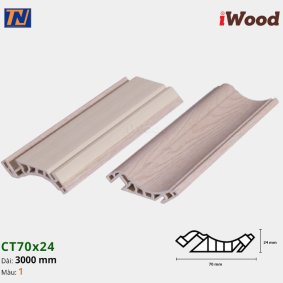 Nẹp cổ trần iWood CT70x24-1