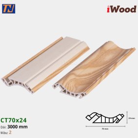 Nẹp cổ trần iWood CT70x24-2