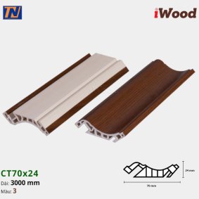 Nẹp cổ trần iWood CT70x24-3