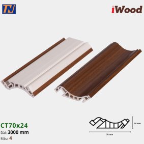 Nẹp cổ trần iWood CT70x24-4