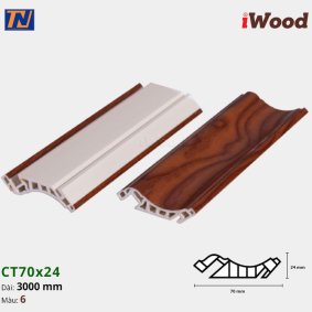 Nẹp cổ trần iWood CT70x24-6
