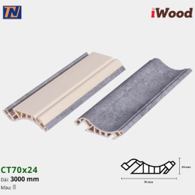 Nẹp cổ trần iWood CT70x24-8