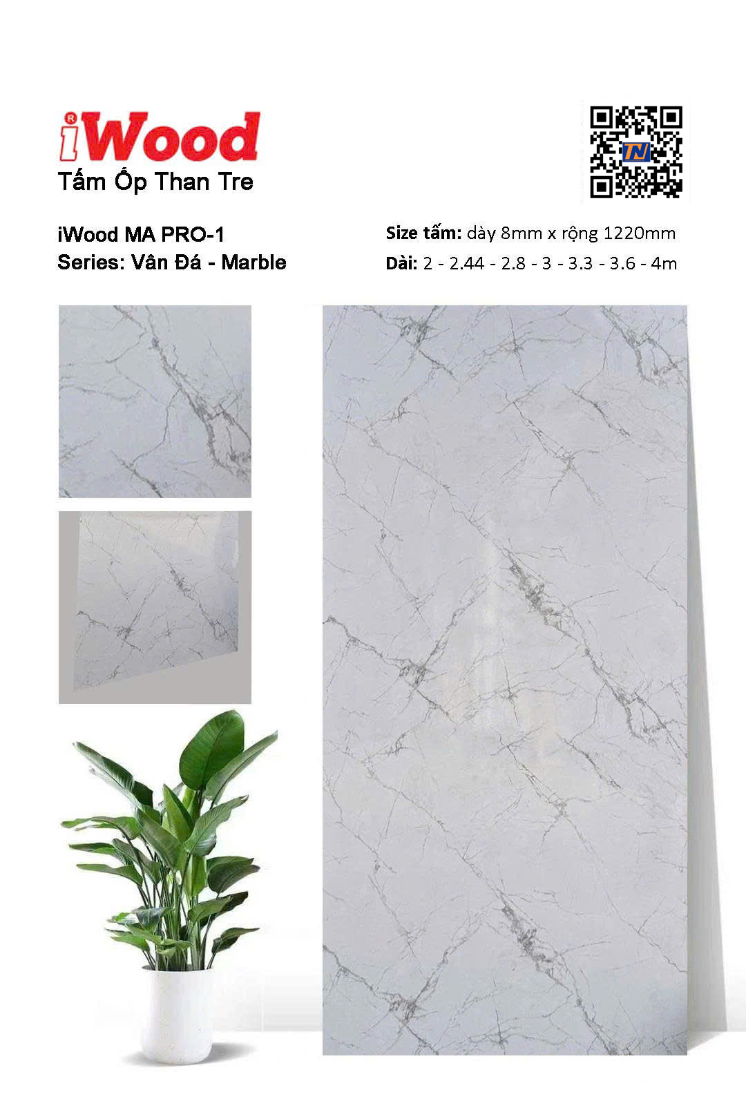 Tấm ốp than tre vân đá MA PRO-1