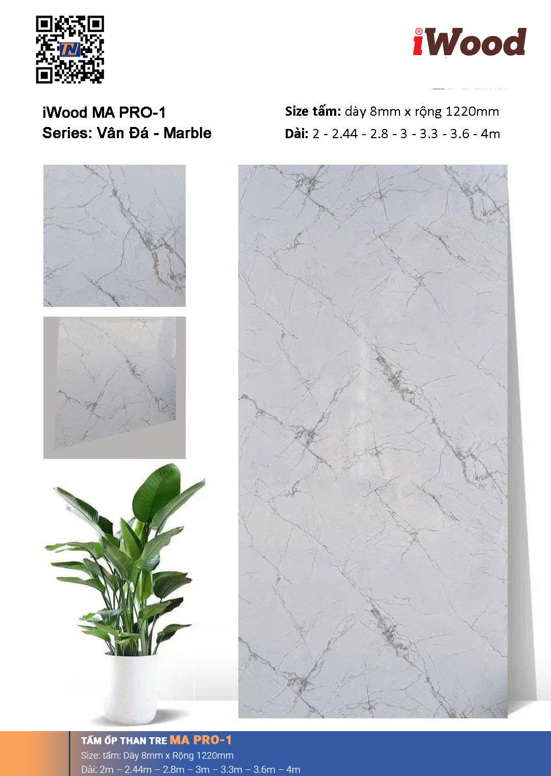 Tấm ốp than tre vân đá MA PRO-1