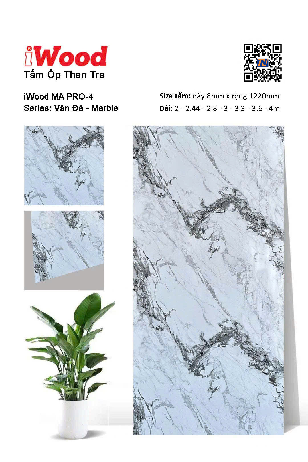 Tấm ốp than tre vân đá MA PRO-4