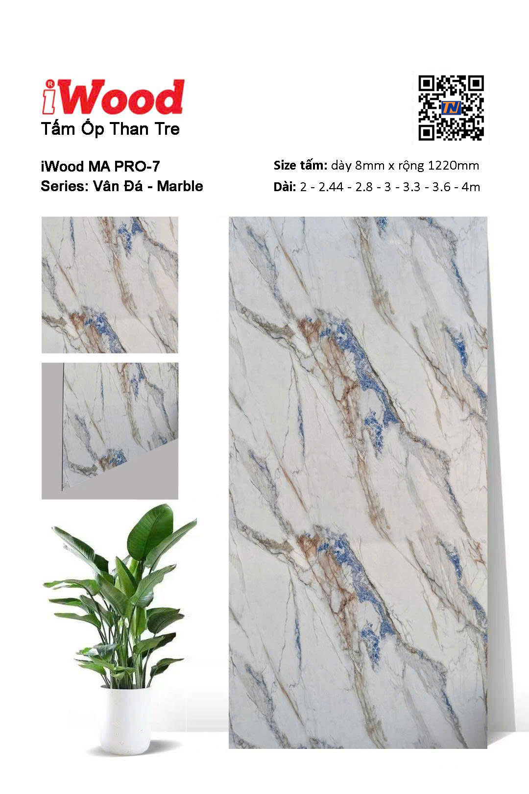 Tấm ốp than tre vân đá MA PRO-7