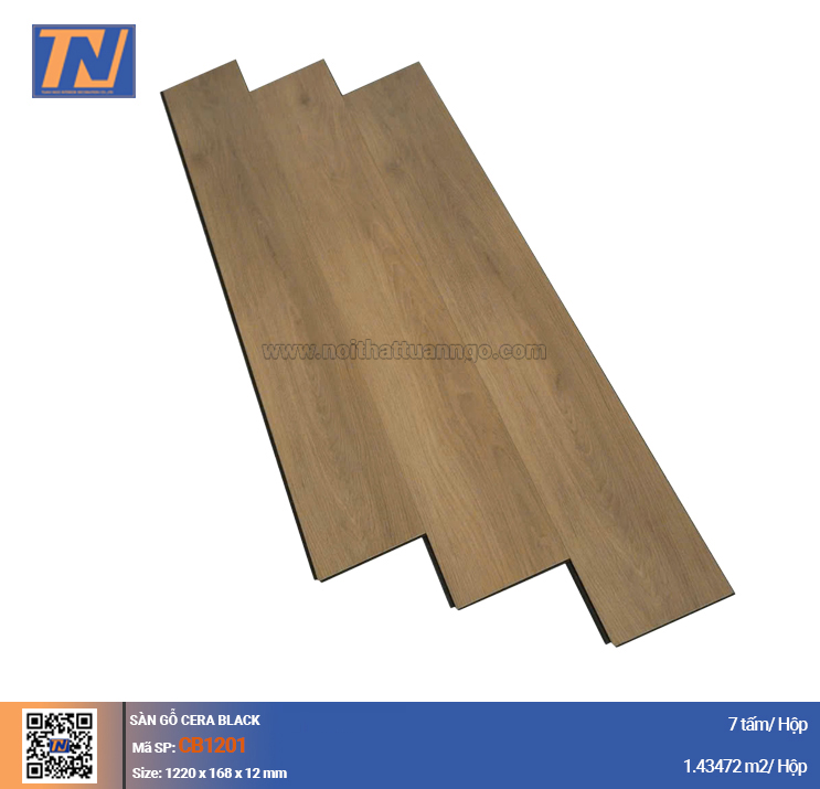 Sàn gỗ công nghiệp CERA BLACK CB1201