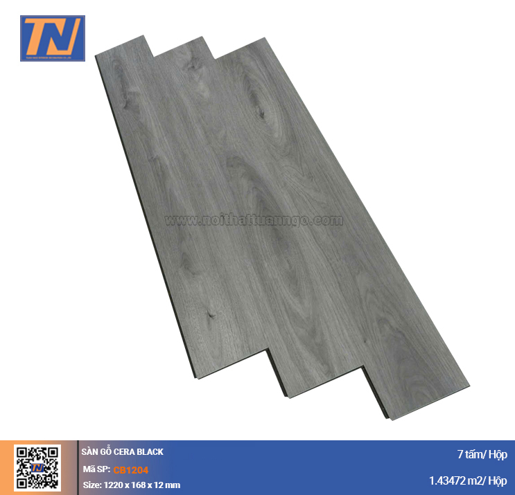 Sàn gỗ công nghiệp CERA BLACK CB1204