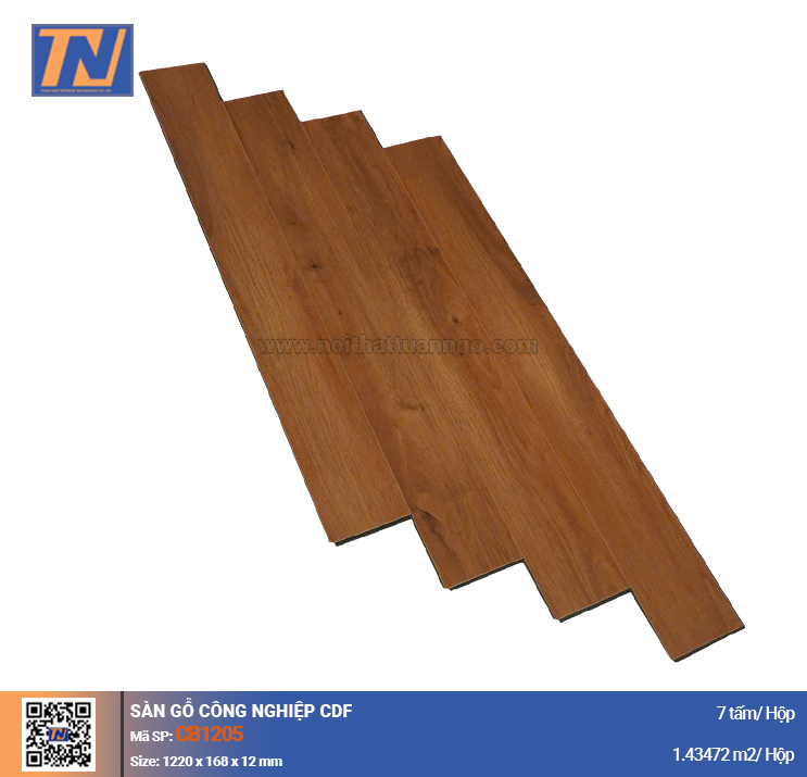 Sàn gỗ cốt đen CDF CB1205