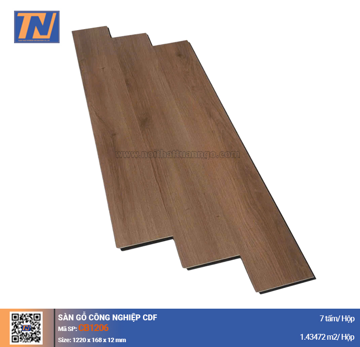 Sàn gỗ cốt đen CDF CB1206