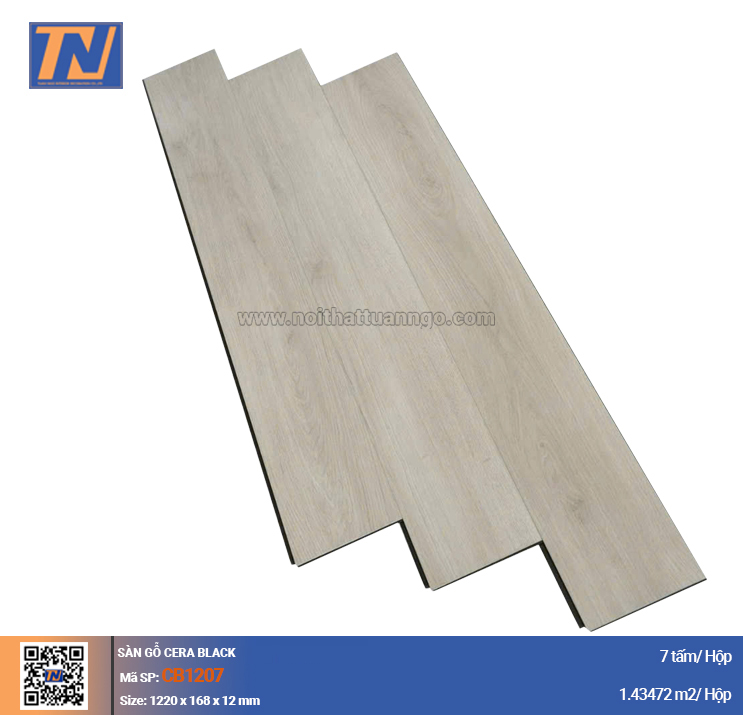 Sàn gỗ công nghiệp CERA BLACK CB1207