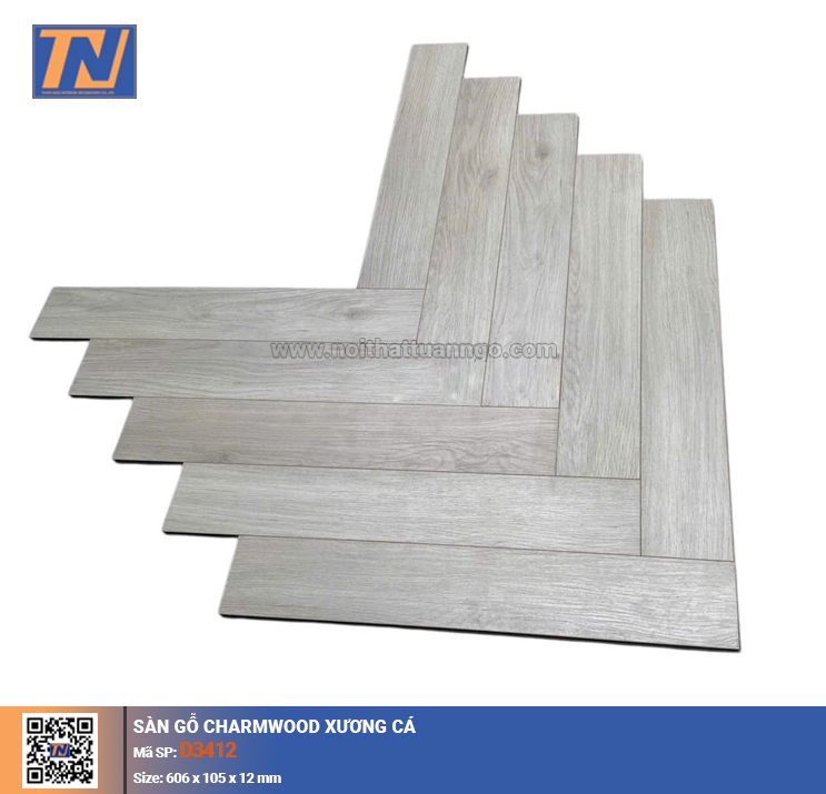 Sàn gỗ xương cá Charmwood D3412