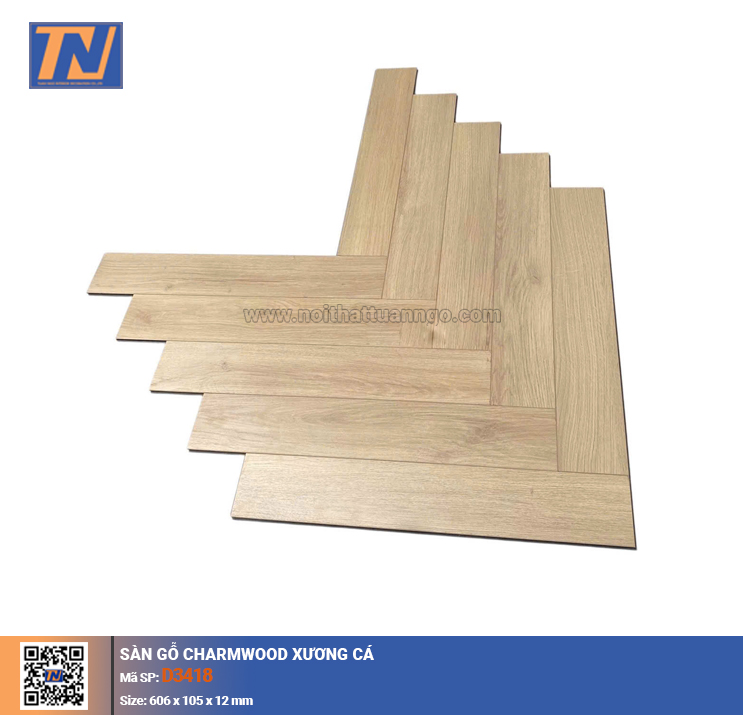 Sàn gỗ xương cá Charmwood D3418