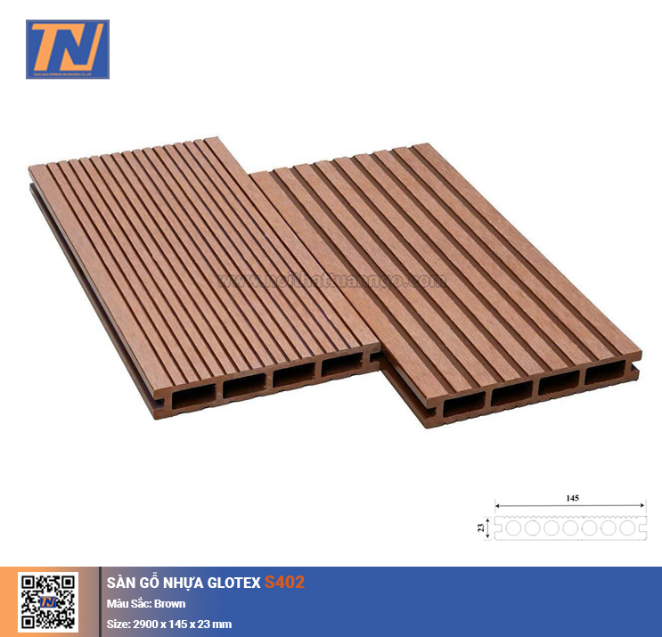Sàn gỗ nhựa Glotex S402_Brown