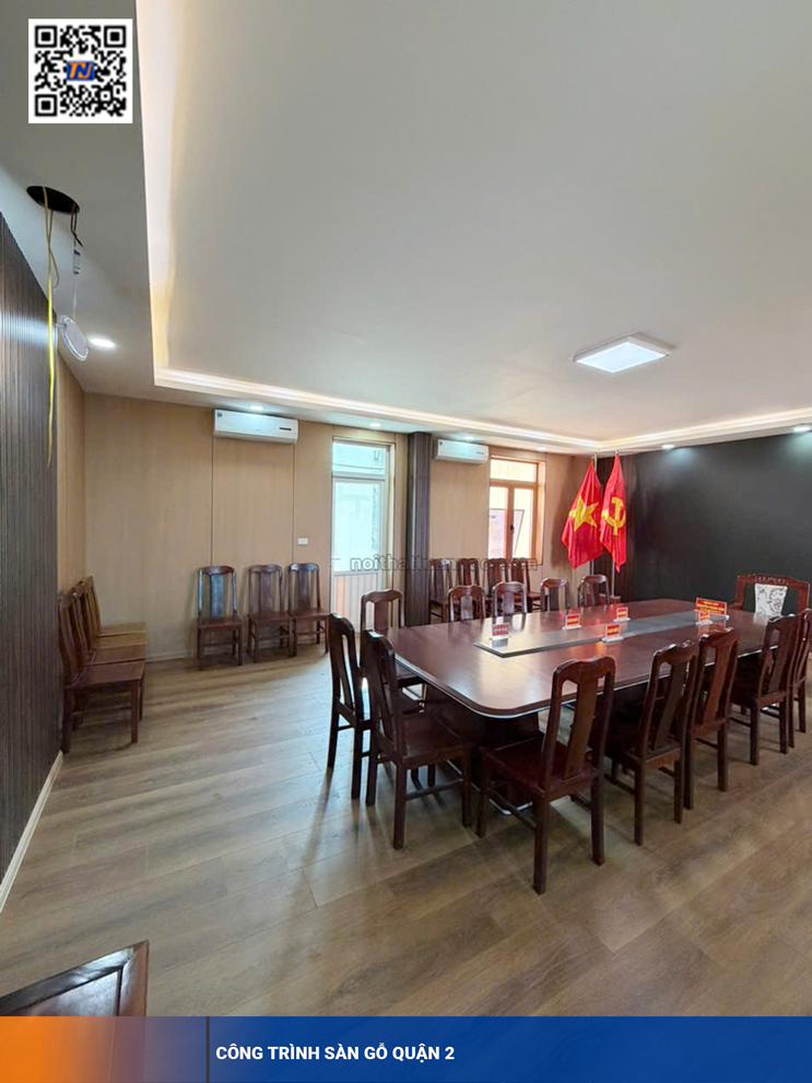 Công trình sàn gỗ công nghiệp tại đồn biên phòng, Cát Lái, quận 2